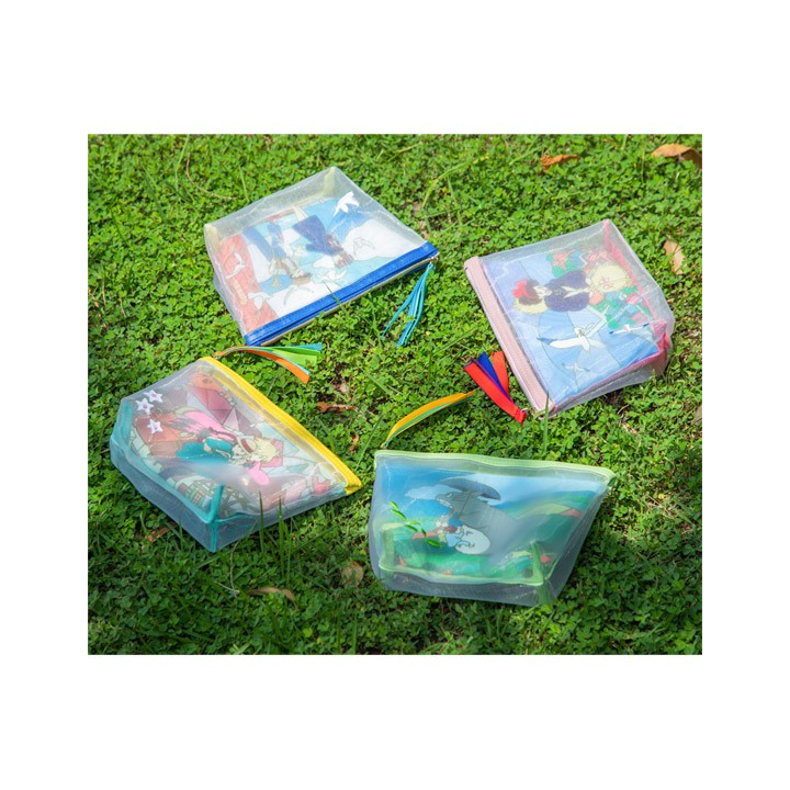 Pochette transparente brodée - Le Château dans le Ciel