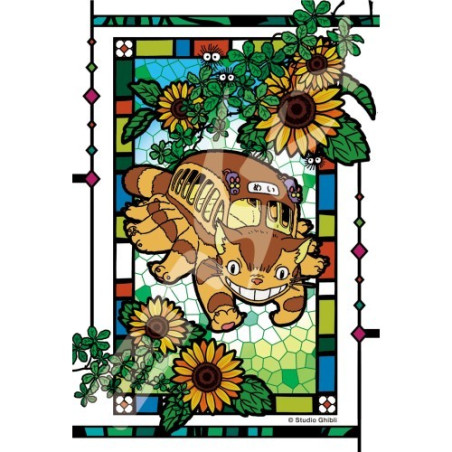 Puzzle Vitrail 126P Chatbus et tournesols - Mon Voisin Totoro