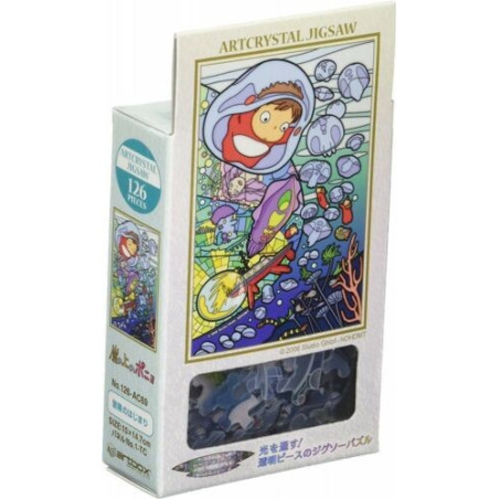 Puzzle Vitrail 126P Ponyo sous la mer - Ponyo sur la falaise