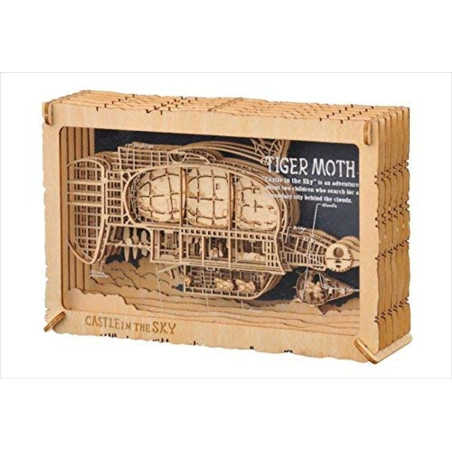 Paper Theater Wood Style Tiger Moth - Castle in the Sky