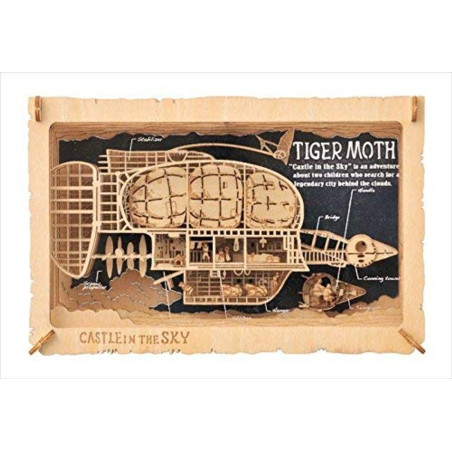 Paper Theater Wood Style Tiger Moth - Castle in the Sky
