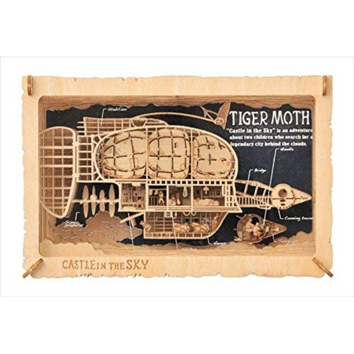 Théâtre de papier Style bois Tiger Moth - Le Château dans le ciel