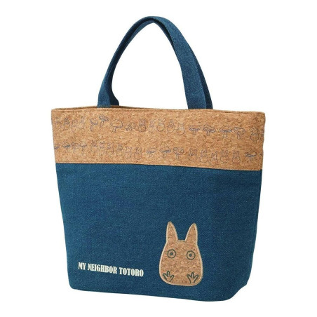 Lunch Bag cork & denim style - My Neighbor Totoro 