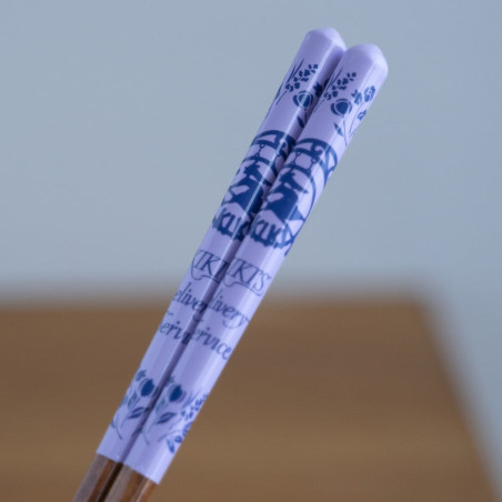 Lacquered Chopsticks 21cm Sketches Purple - Kiki’s Delivery Service