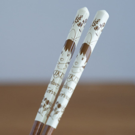 Lacquered Chopsticks 21cm Sketches Yellow - Kiki’s Delivery Service