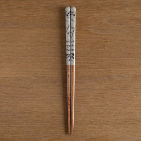 Lacquered Chopsticks 21cm Sketches Brown - Kiki’s Delivery Service