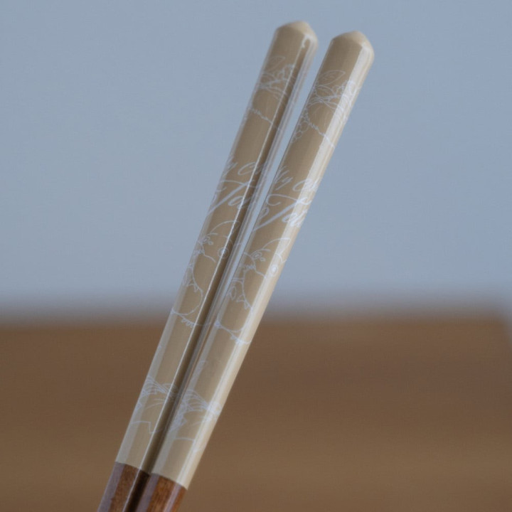Lacquered Chopsticks 21cm Sketches Brown - My Neighbor Totoro