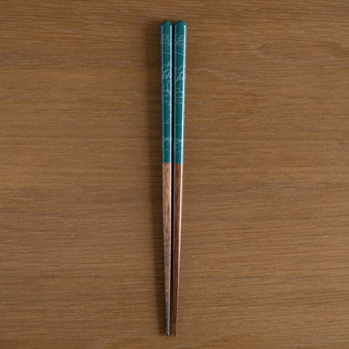 Lacquered Chopsticks 21cm Sketches Deep Green - My Neighbor Totoro
