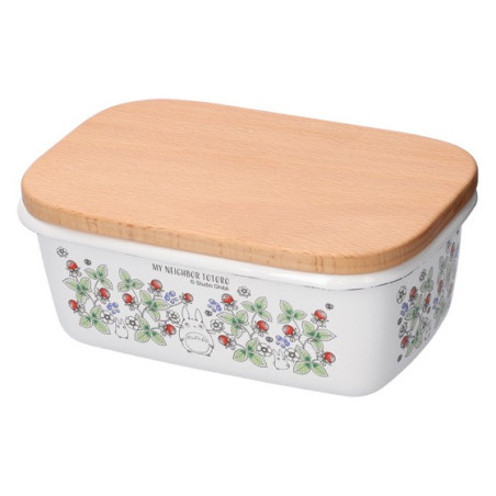 Beurrier émail avec couvercle bois Noiraudes 500ml - Mon Voisin Totor