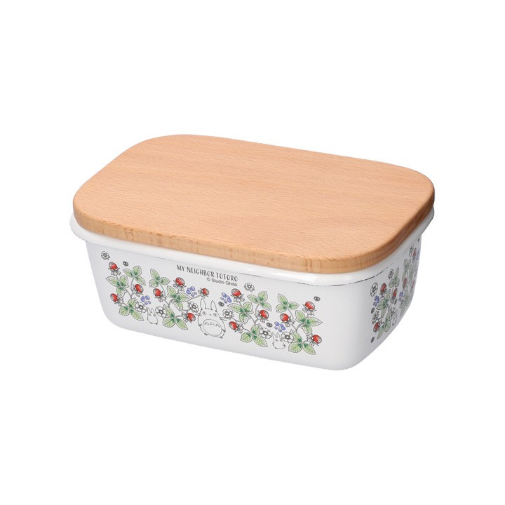 Beurrier émail avec couvercle bois Noiraudes 500ml - Mon Voisin Totor