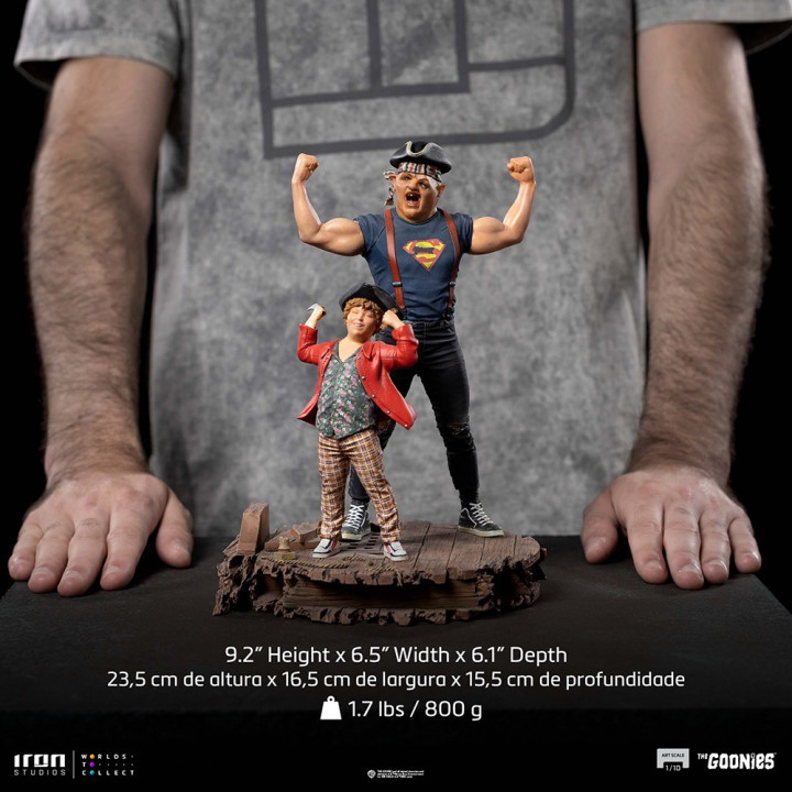 Sloth and Chunk art scale 1/10 - The goonies