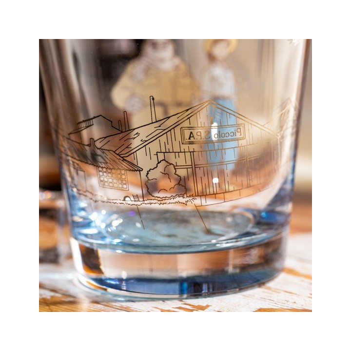 Verre décoré Marco & Fio - Porco Rosso