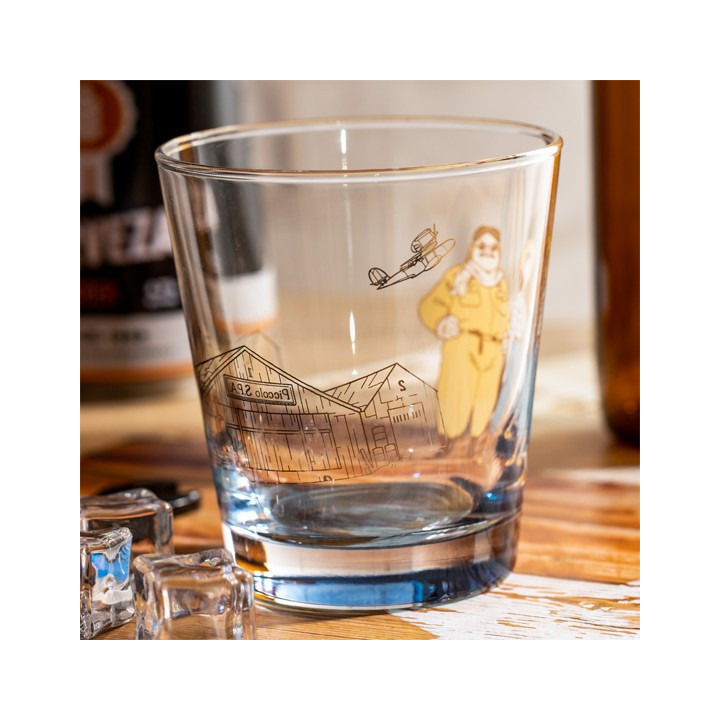 Verre décoré Marco & Fio - Porco Rosso