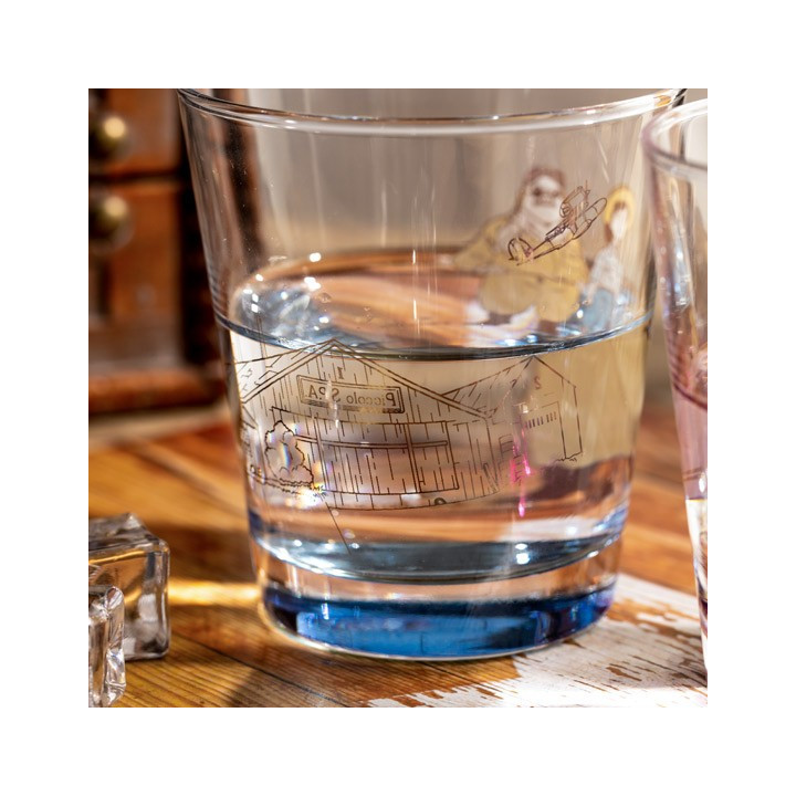 Verre décoré Marco & Fio - Porco Rosso