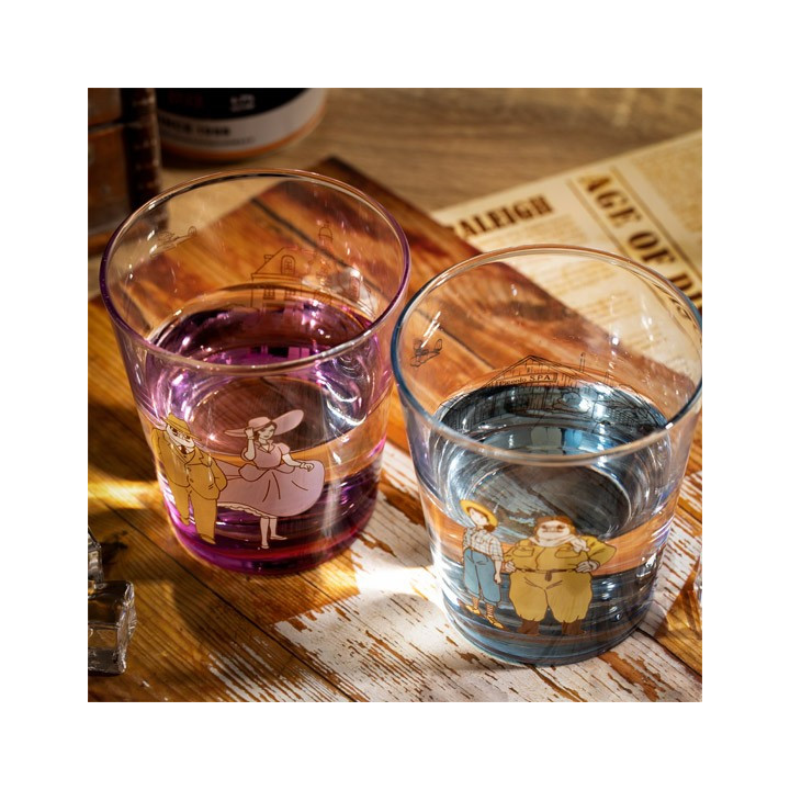 Verre décoré Marco & Gina - Porco Rosso