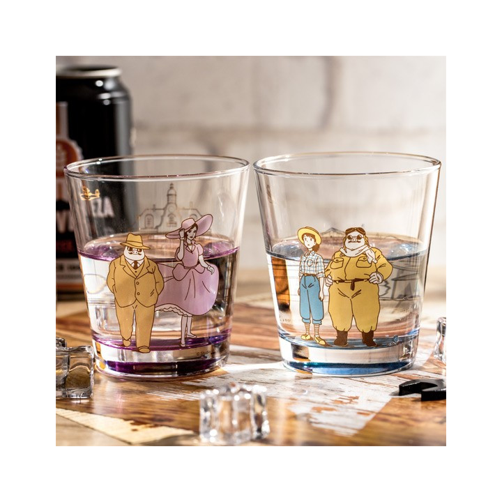 Verre décoré Marco & Gina - Porco Rosso