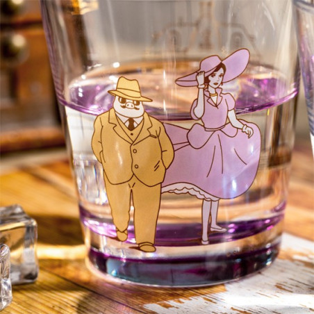 Verre décoré Marco & Gina - Porco Rosso