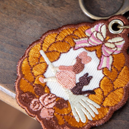 Embroidery Keychain Wreath of bread - Kiki's Delivery Service
