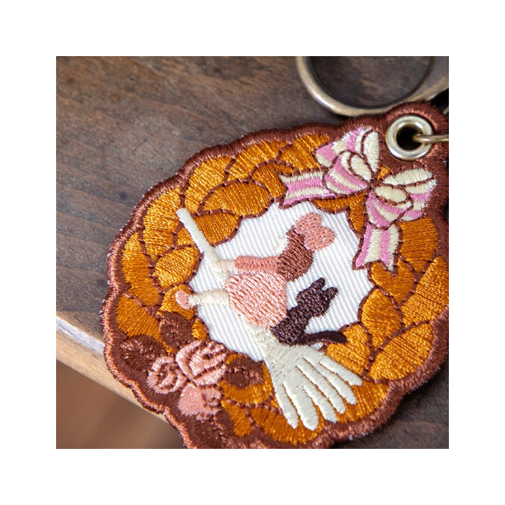 Porte-Clés broderie Couronne de pain - Kiki La Petite Sorcière