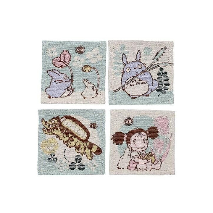SOUS VERRE SET DE 4 TOTORO - MON VOISIN  TOTORO