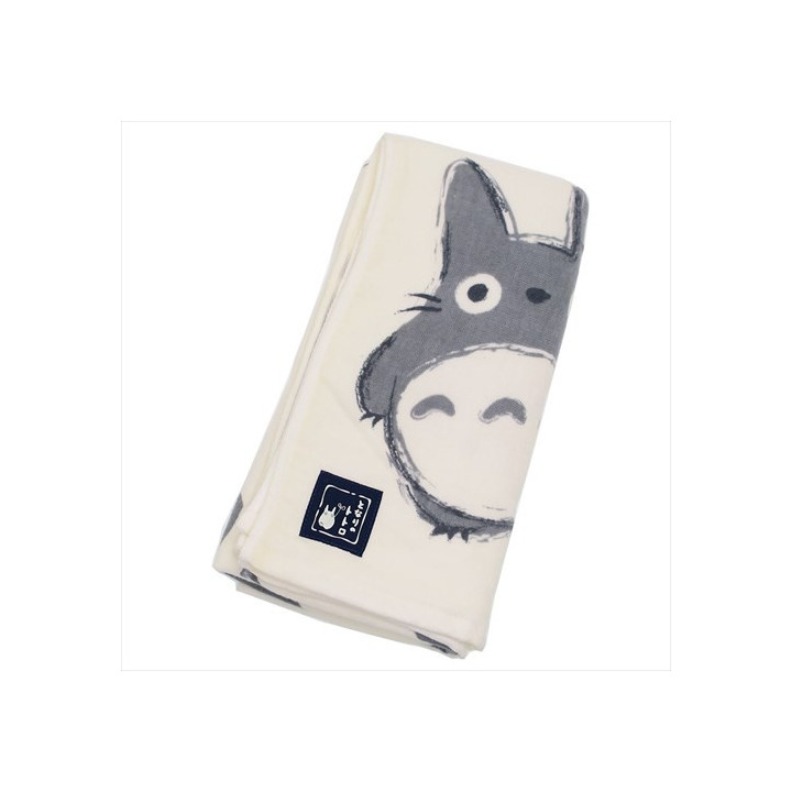 GRANDE SERVIETTE IMABARI TOTORO GRIS - MON VOISIN  TOTORO