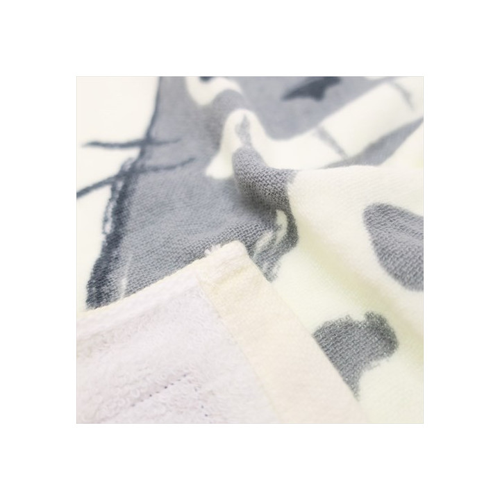 GRANDE SERVIETTE IMABARI TOTORO GRIS - MON VOISIN  TOTORO