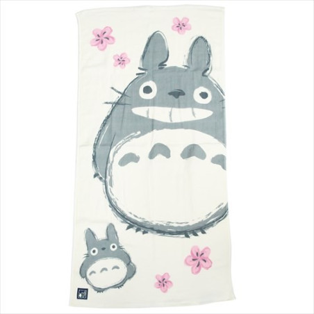 GRANDE SERVIETTE IMABARI TOTORO GRIS - MON VOISIN  TOTORO