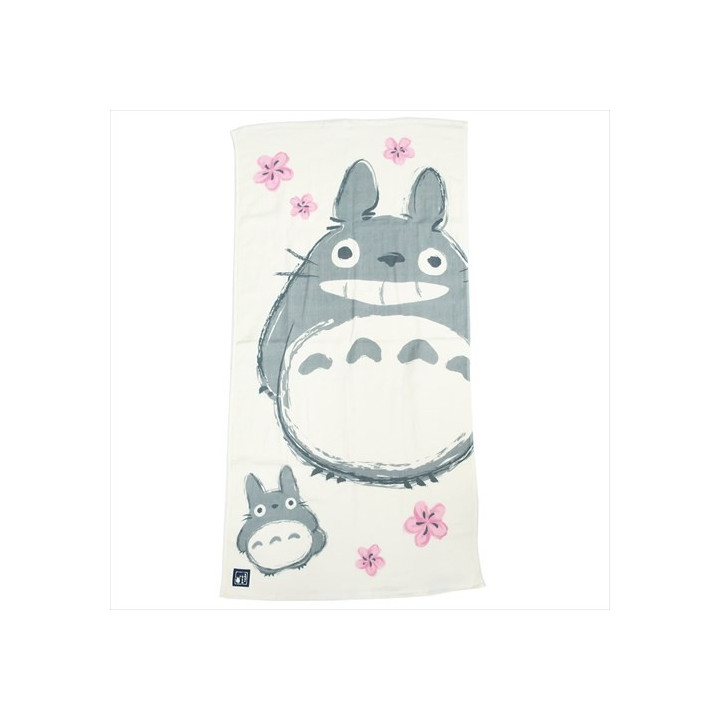 GRANDE SERVIETTE IMABARI TOTORO GRIS - MON VOISIN  TOTORO