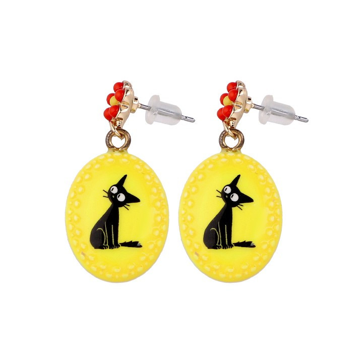 Boucles d’oreilles fantaisie jaunes Jiji - Kiki La Petite Sorcière