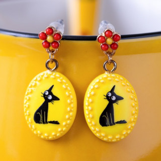 Boucles d’oreilles fantaisie jaunes Jiji - Kiki La Petite Sorcière