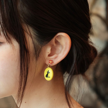 Boucles d’oreilles à clips fantaisie jaunes Jiji - Kiki La Petite Sor