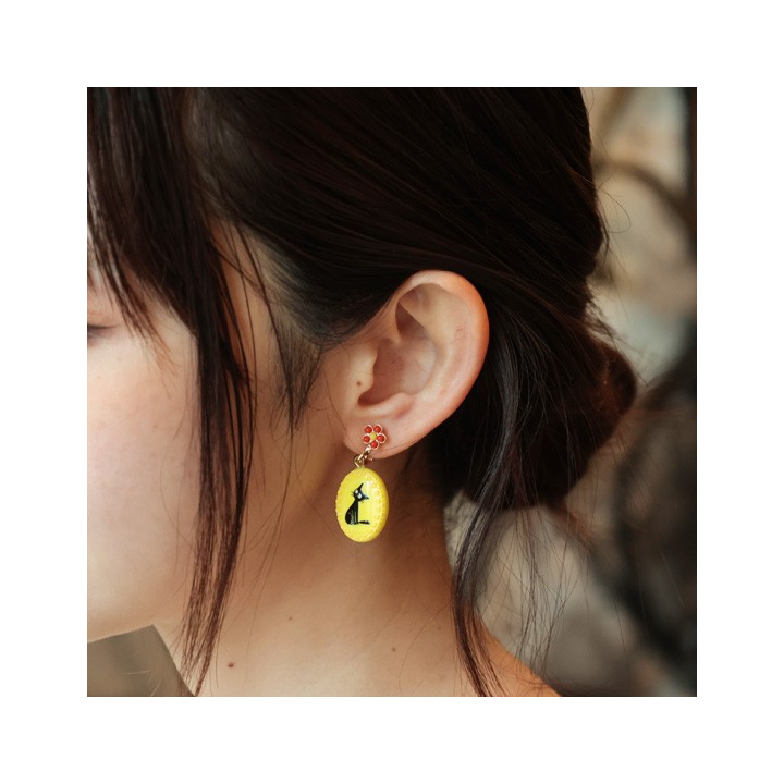 Boucles d’oreilles à clips fantaisie jaunes Jiji - Kiki La Petite Sor