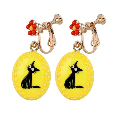 Boucles d’oreilles à clips fantaisie jaunes Jiji - Kiki La Petite Sor