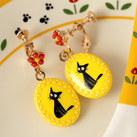 Boucles d’oreilles à clips fantaisie jaunes Jiji - Kiki La Petite Sor