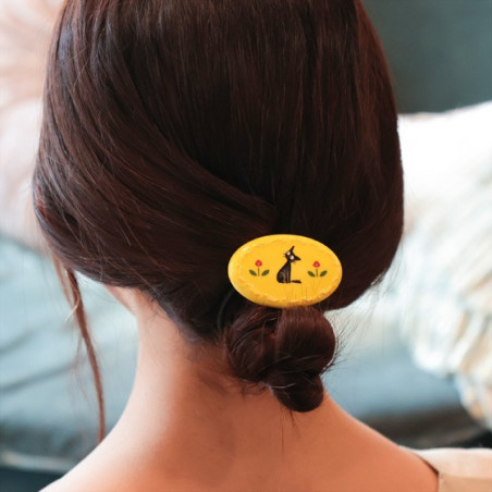 Élastique à cheveux fantaisie jaune Jiji - Kiki La Petite Sorcière