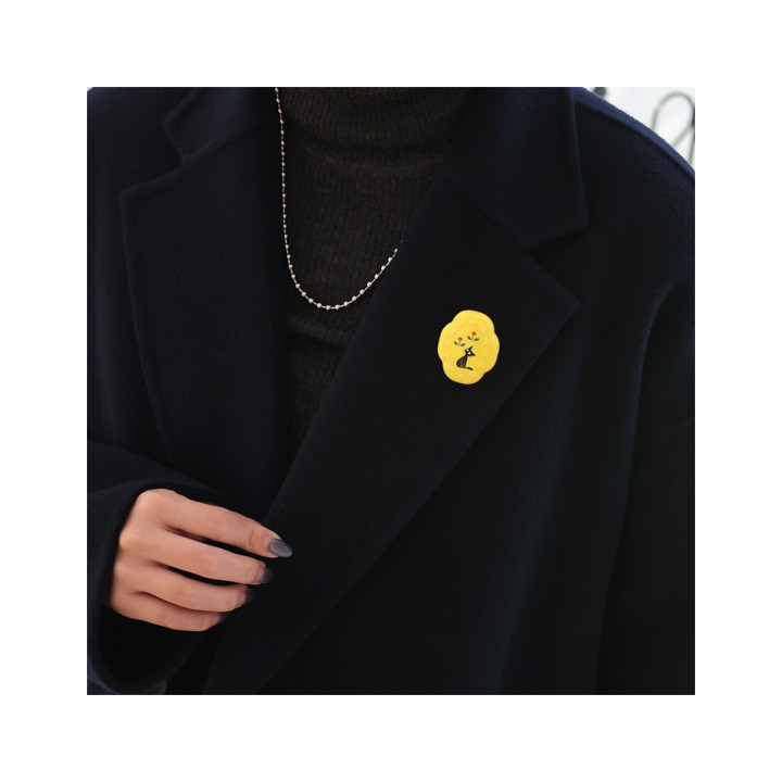 Broche fantaisie jaune Jiji - Kiki La Petite Sorcière