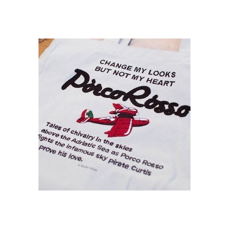 Tote Bag Brodé Hydravion - Porco Rosso