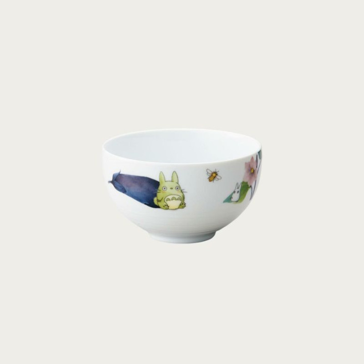 Bowl 13cm Totoro Eggplant and flower - My Neighbor Totoro