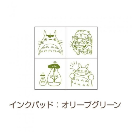 Set de Tampons Vert Totoro & Chatbus - Mon Voisin Totoro