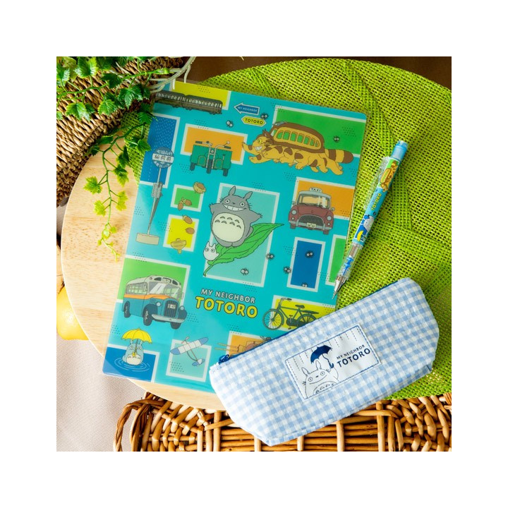 Trousse bleue à carreaux - Mon Voisin Totoro
