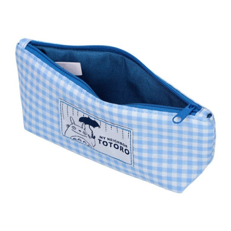 Blue checkered Pencil case - My Neighbor Totoro