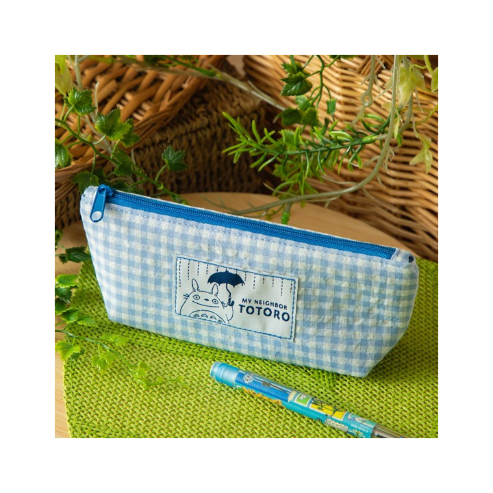 Trousse bleue à carreaux - Mon Voisin Totoro