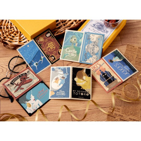 Retro Stickers Robot & Castle Laputa - Castle In The Sky