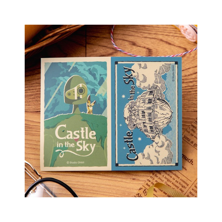 Stickers rétro Robot & Château Laputa - Le Château dans le Ciel