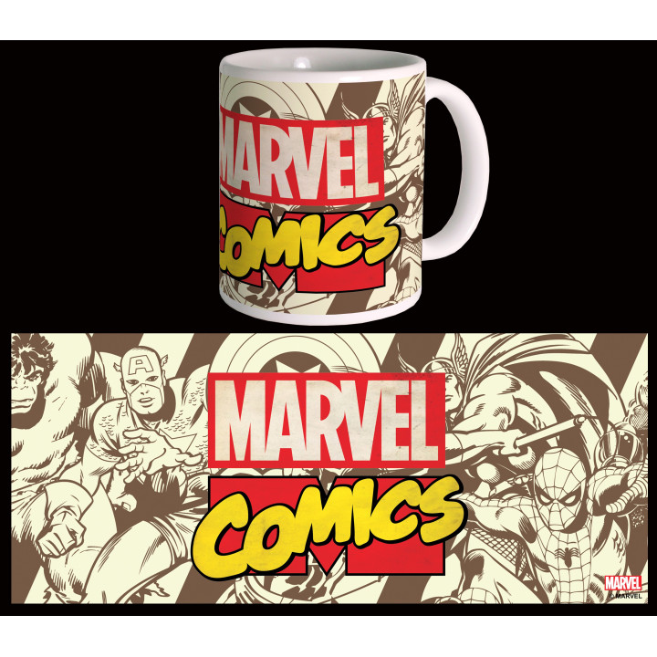 MARVEL MUG COMICS - RETRO LOGO
