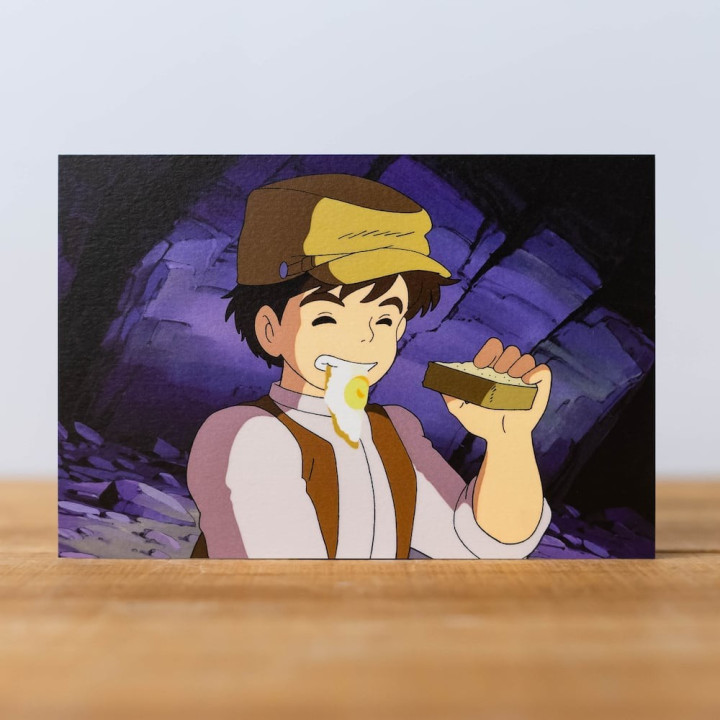 Carte Postale Pazu Goûter - Le Château dans le Ciel