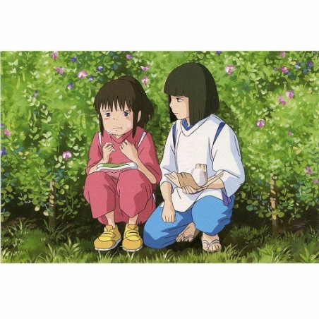Postcard Chihiro & Haku onigiri - Spirited Away