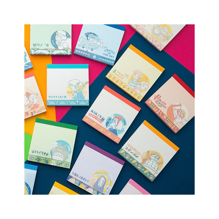 Assortiment de 24 Mini Blocs mémo à collectionner -  Studio Ghibli