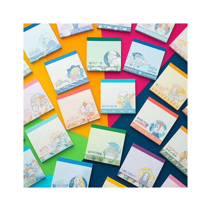 Assortiment de 24 Mini Blocs mémo à collectionner -  Studio Ghibli