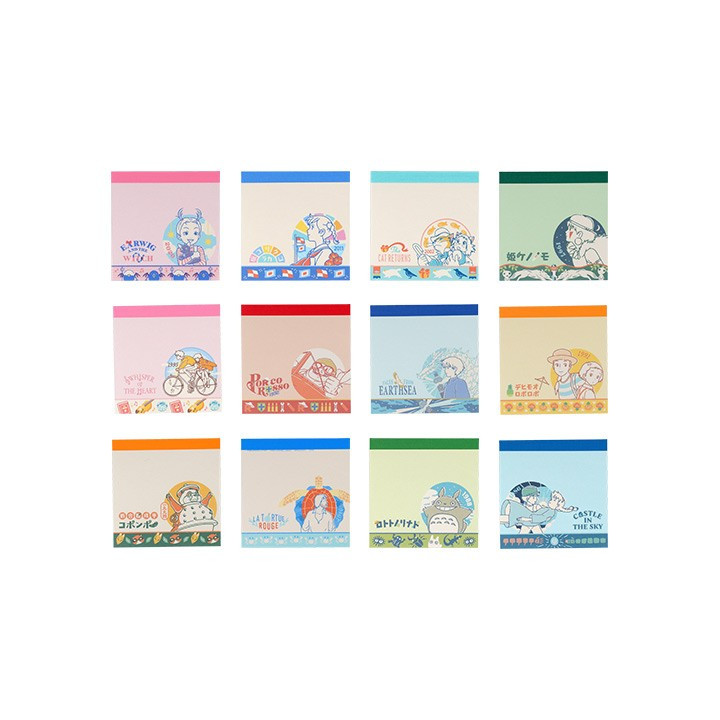 Assortiment de 24 Mini Blocs mémo à collectionner -  Studio Ghibli